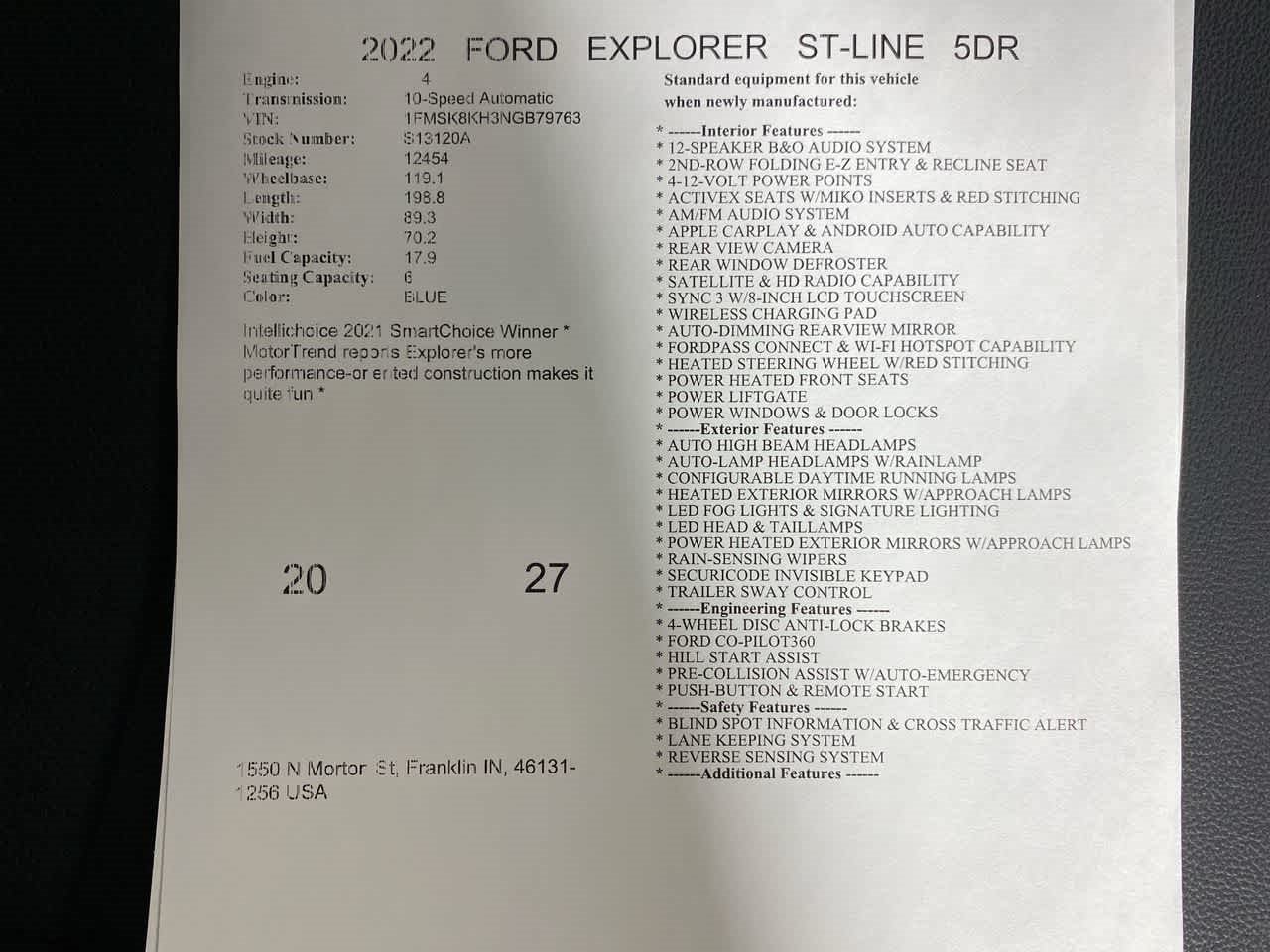 2022 Ford Explorer Base